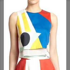 Alice + Olivia Giana Layered Crop Top Size 4